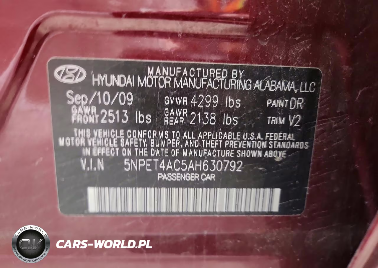 2010 Hyundai Sonata Gls VIN:5NPET4AC5AH630792 - 12