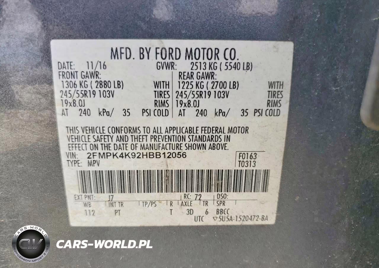 2017 Ford Edge Titanium VIN:2FMPK4K92HBB12056 - 13