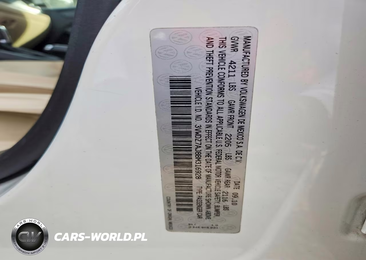 2011 Volkswagen Jetta Se VIN:3VWDZ7AJ8BM316928 - 12