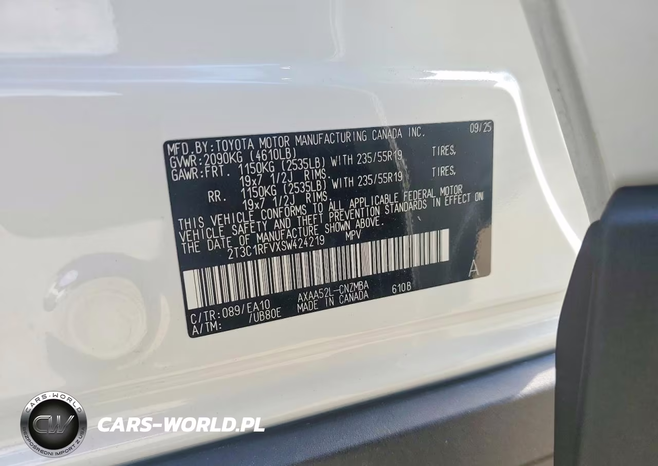 2025 Toyota Rav4 Xle Premium VIN:2T3C1RFVXSW424219 - 12