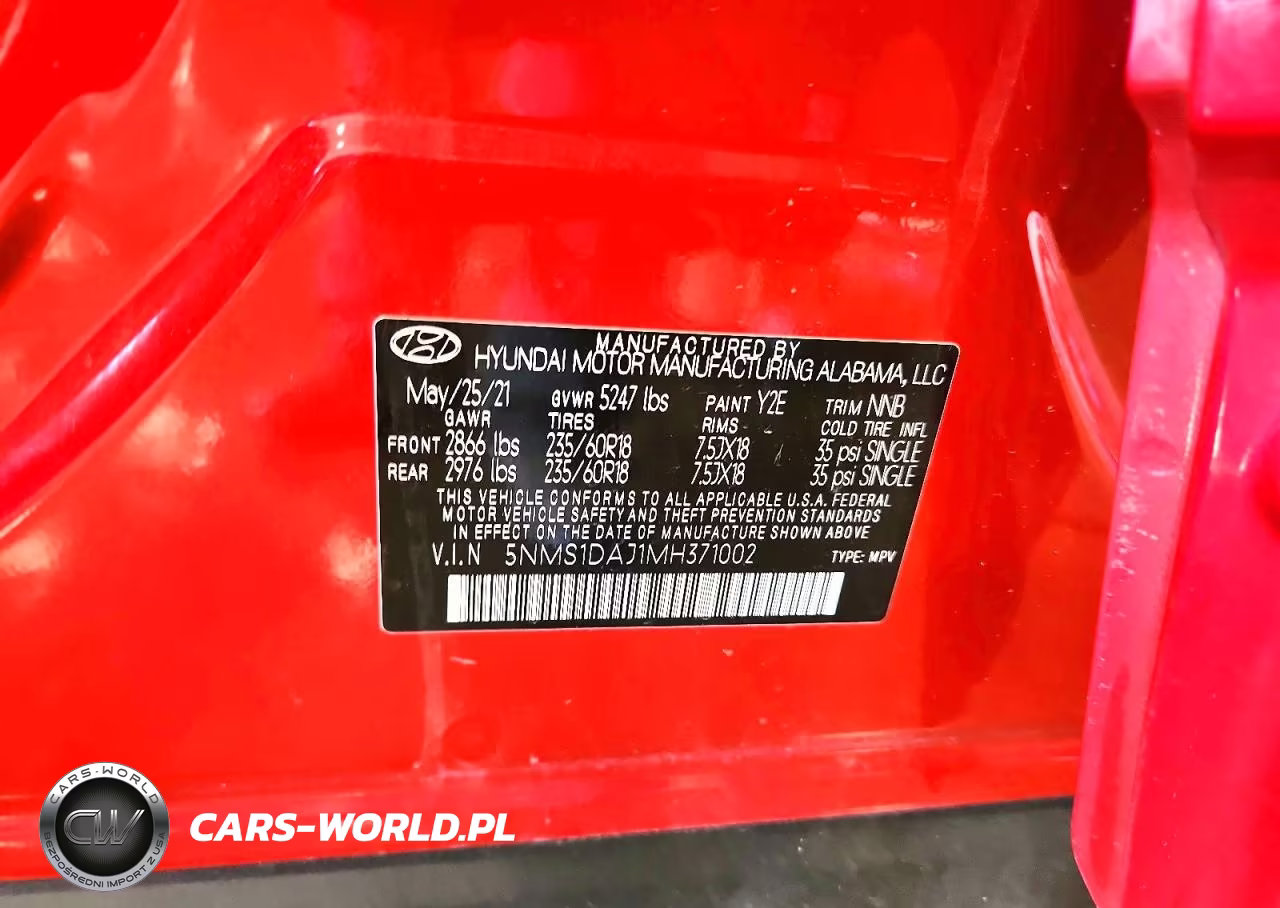 2021 Hyundai Santa Fe Se VIN:5NMS1DAJ1MH371002 - 14