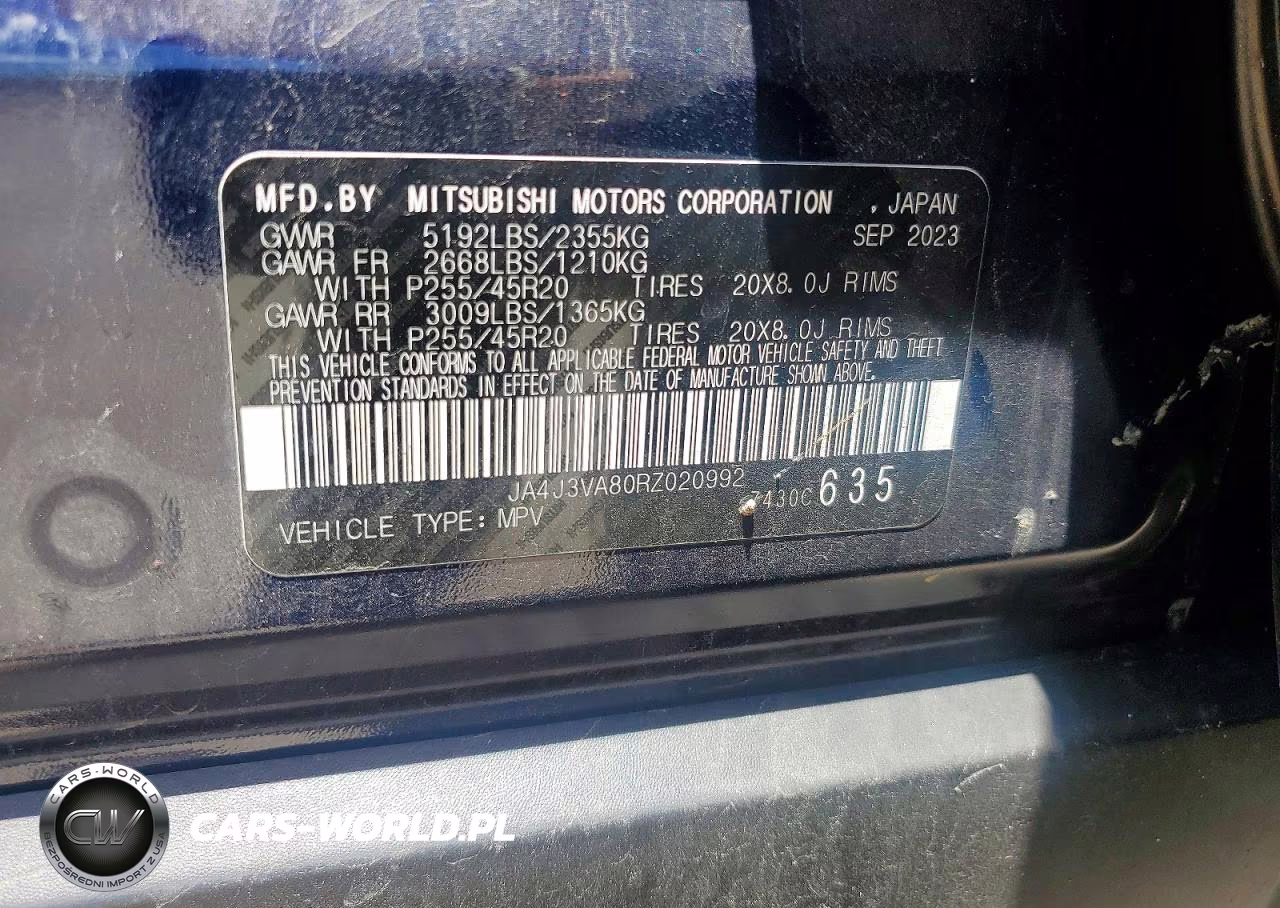 2024 Mitsubishi Outlander VIN:JA4J3VA80RZ020992 - 13