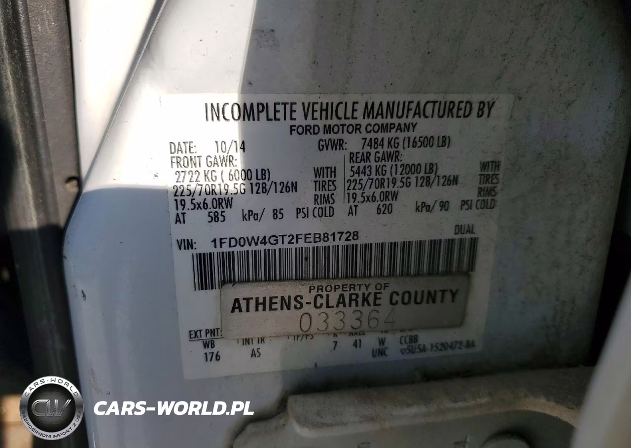 2015 Ford F450 Super Duty VIN:1FD0W4GT2FEB81728 - 12