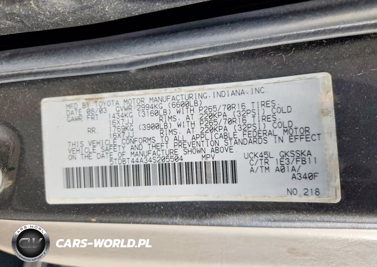 2004 Toyota Sequoia Sr5 VIN:5TDBT44A34S205504 - 13