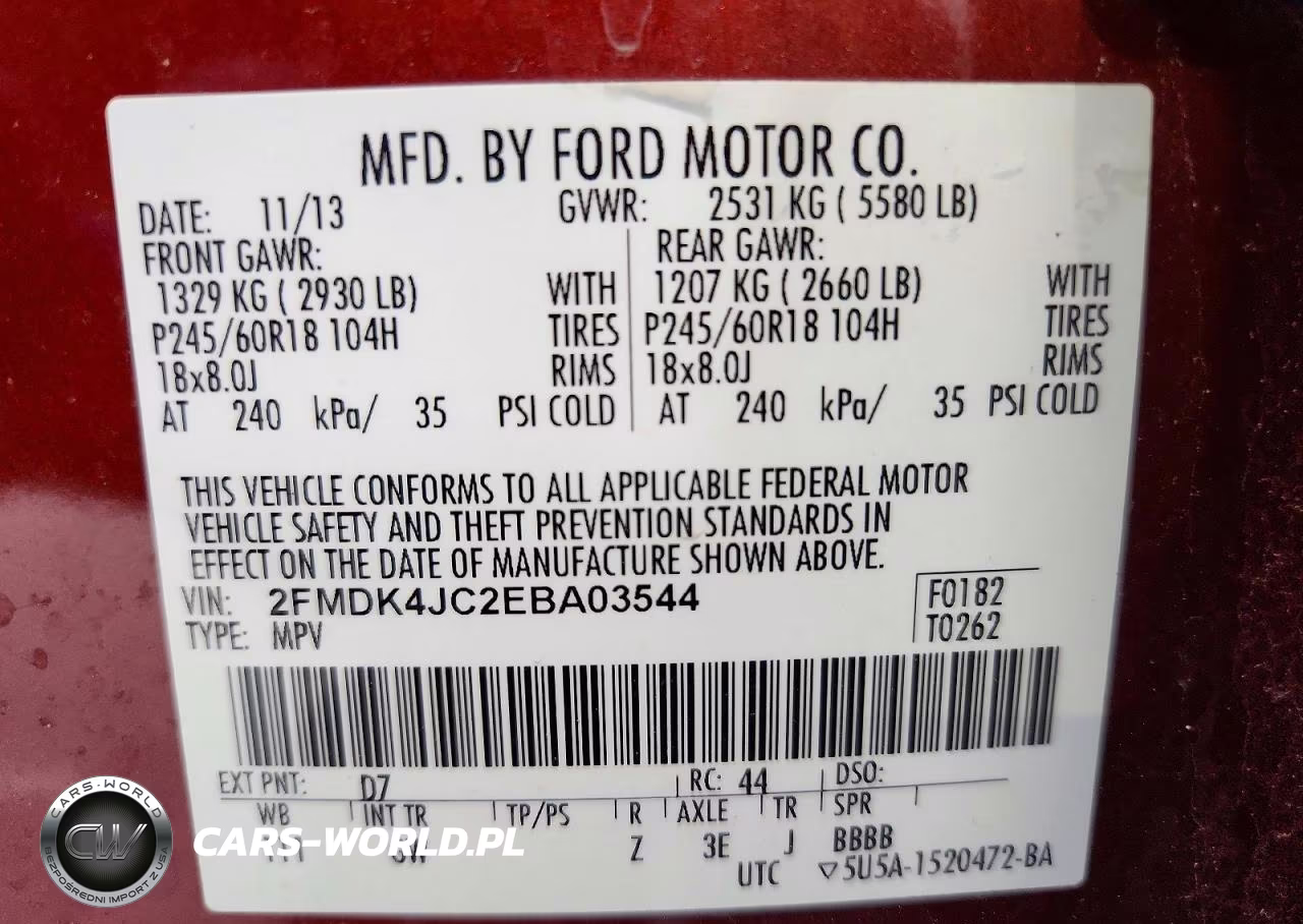 2014 Ford Edge Sel VIN:2FMDK4JC2EBA03544 - 14