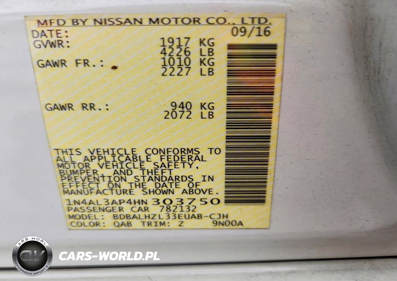 2017 Nissan Altima 2.5 Sr VIN:1N4AL3AP4HN303750 - 13
