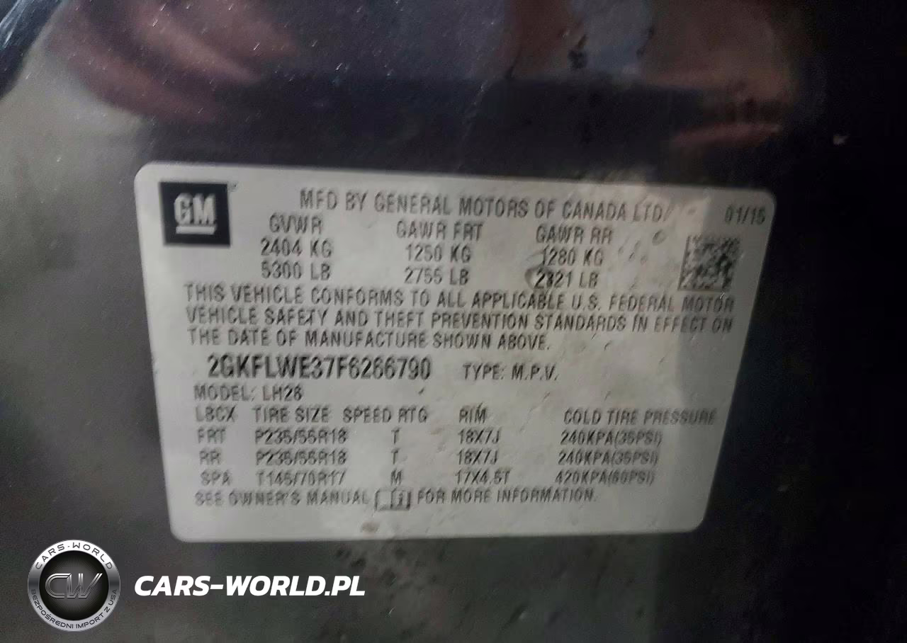 2015 GMC Terrain Sle VIN:2GKFLWE37F6266790 - 13