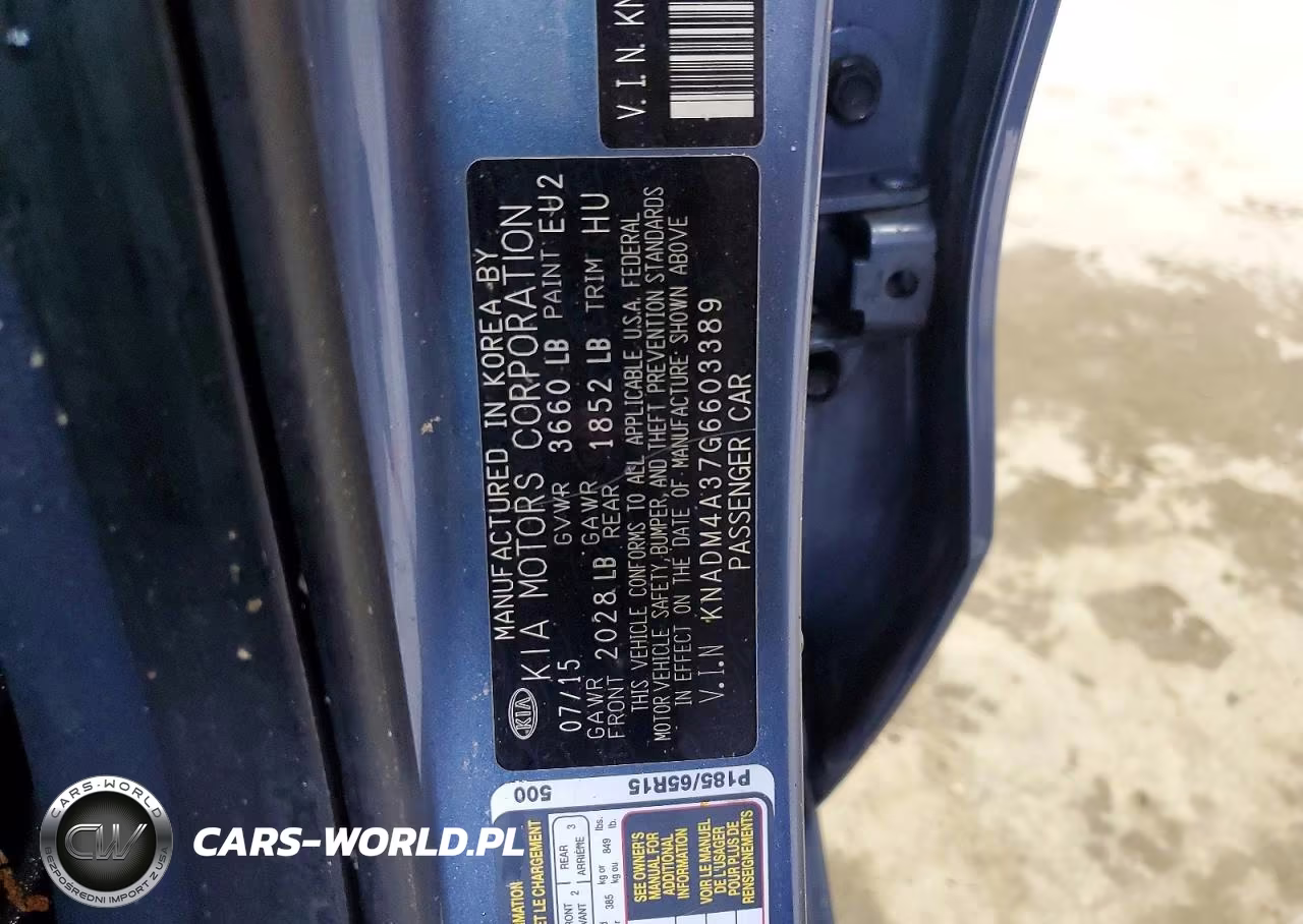 2016 Kia Rio Lx VIN:KNADM4A37G6603389 - 12