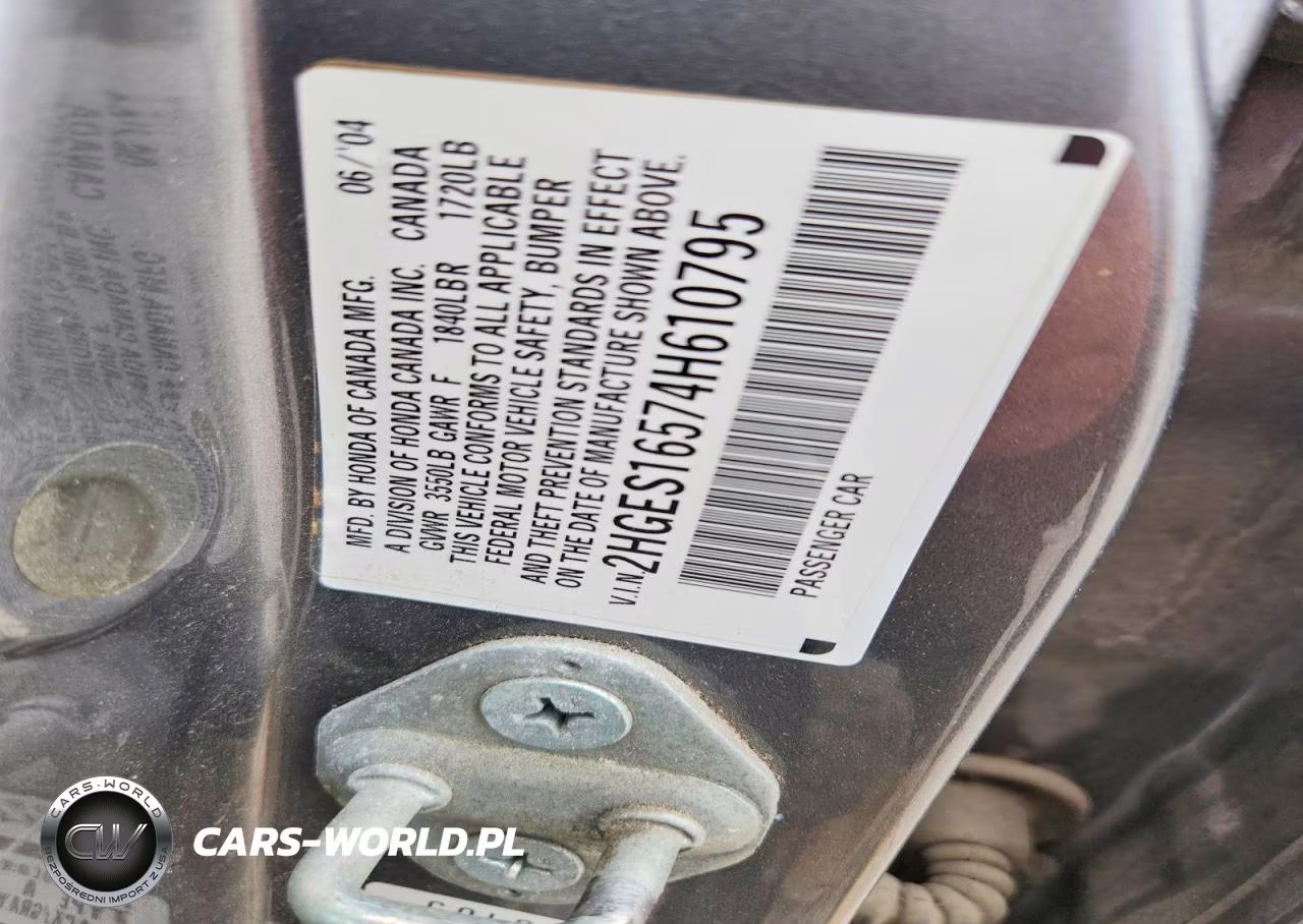 2004 Honda Civic Lx VIN:2HGES16574H610795 - 12