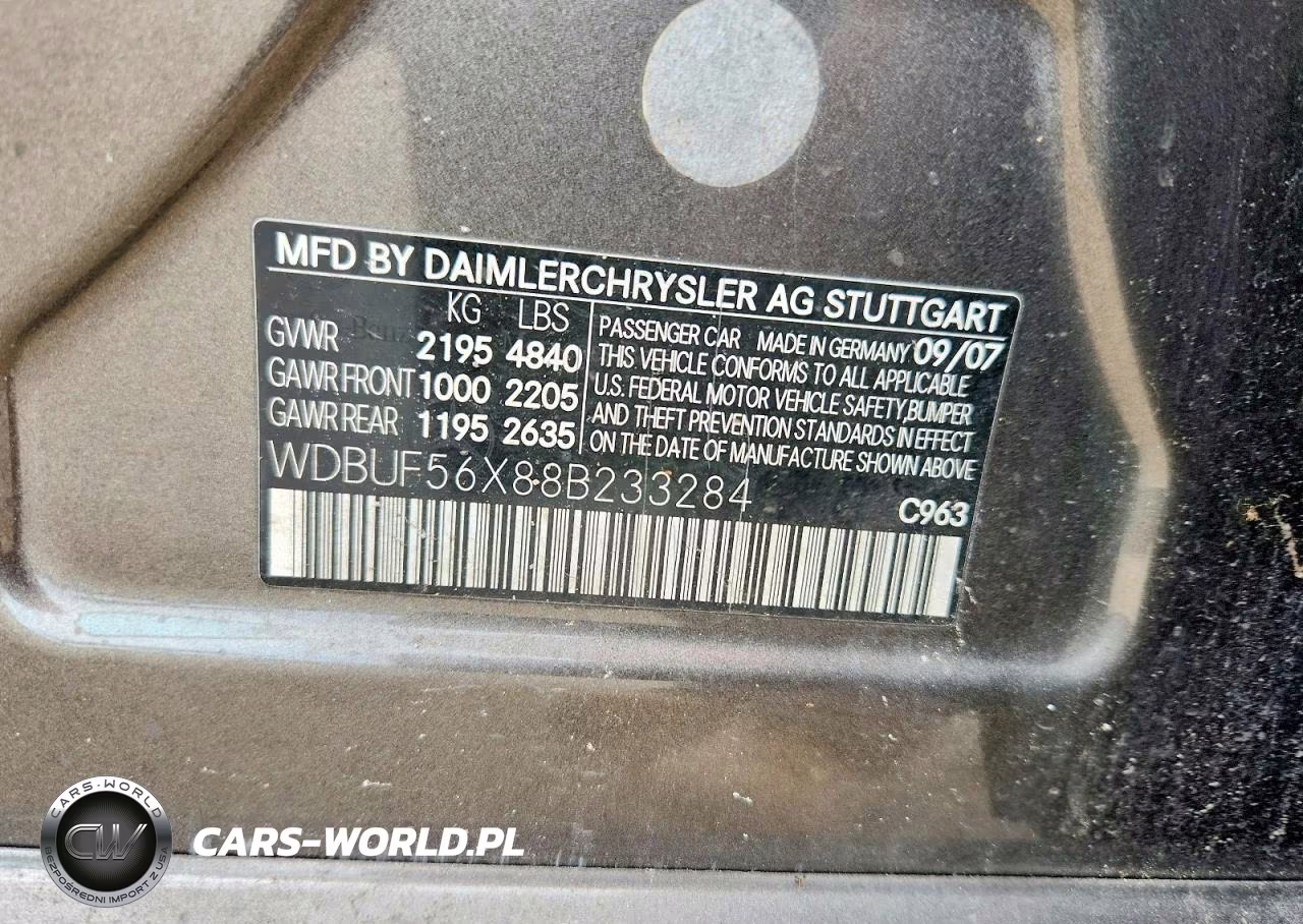 2008 Mercedes-Benz E 350 VIN:WDBUF56X88B233284 - 12