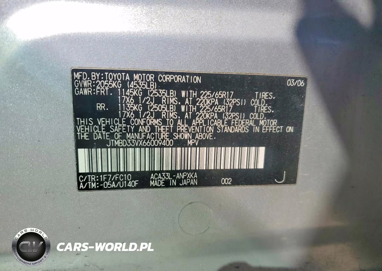 2006 Toyota Rav4 Base VIN:JTMBD33VX66009400 - 13