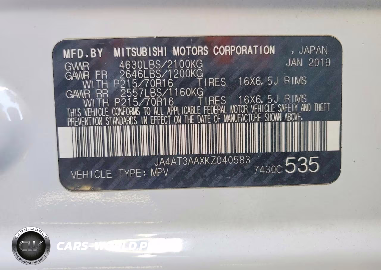 2019 Mitsubishi Eclipse Cross Es VIN:JA4AT3AAXKZ040583 - 13