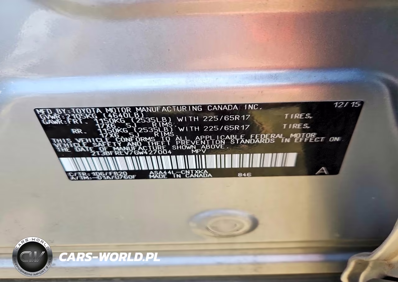 2016 Toyota Rav4 Le VIN:2T3BFREV7GW427004 - 12