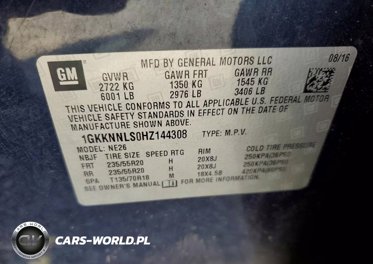 2017 GMC Acadia Slt-2 VIN:1GKKNNLS0HZ144308 - 13
