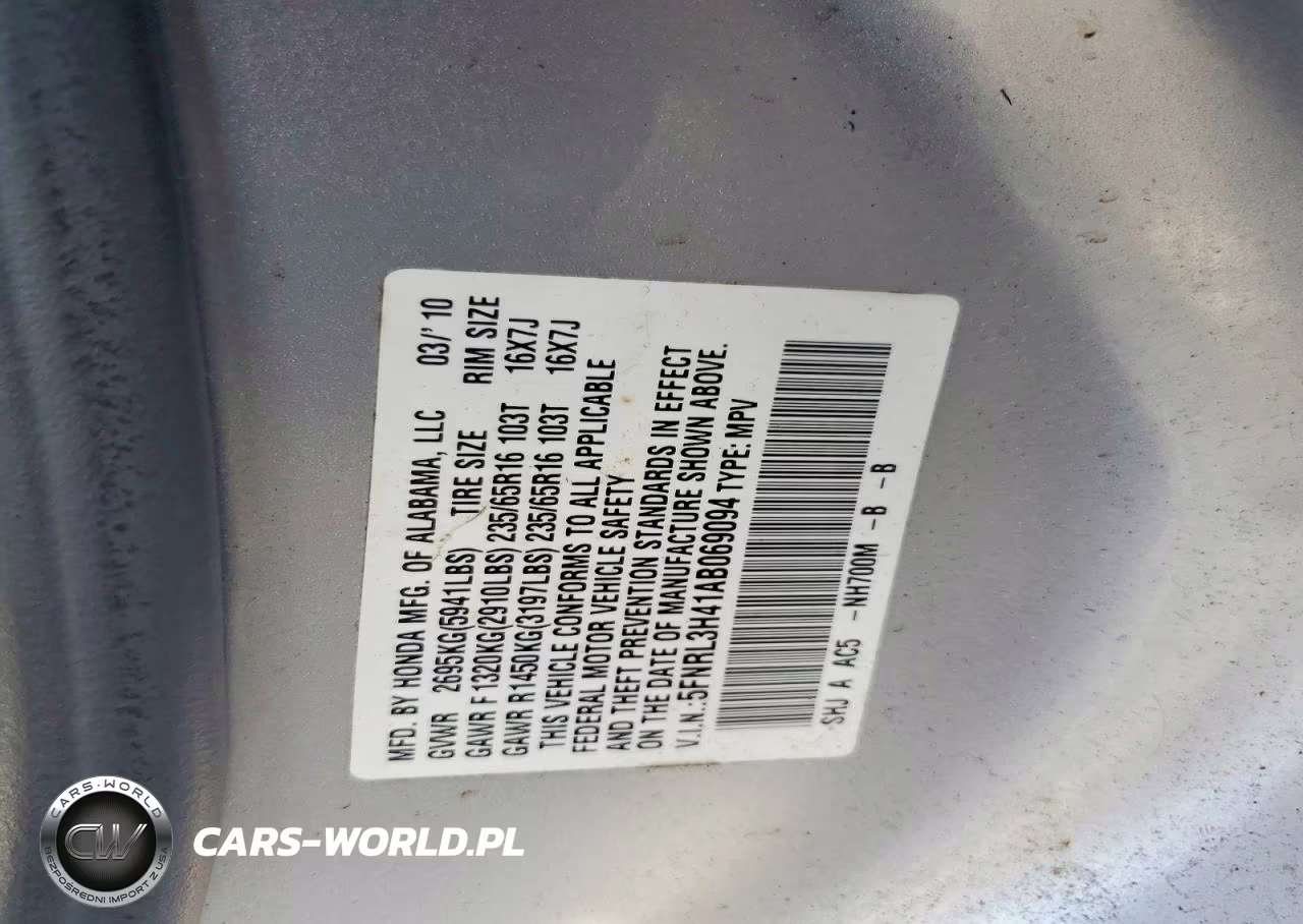 2010 Honda Odyssey Ex VIN:5FNRL3H41AB069094 - 13