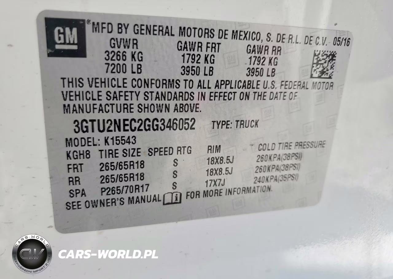 2016 GMC Sierra K1500 Slt VIN:3GTU2NEC2GG346052 - 13