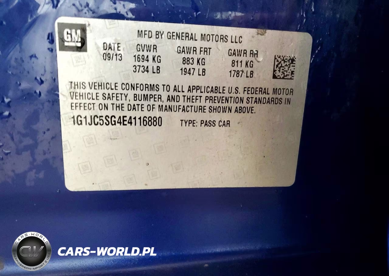 2014 Chevrolet Sonic VIN:1G1JC5SG4E4116880 - 12