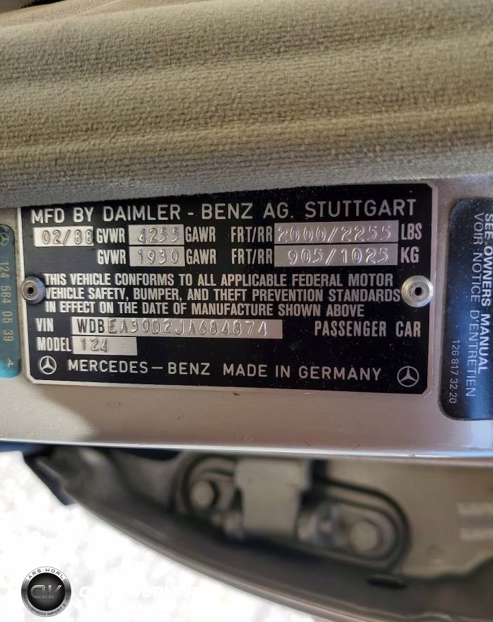 1988 Mercedes-Benz 300 E VIN:WDBEA30D2JA684874 - 12