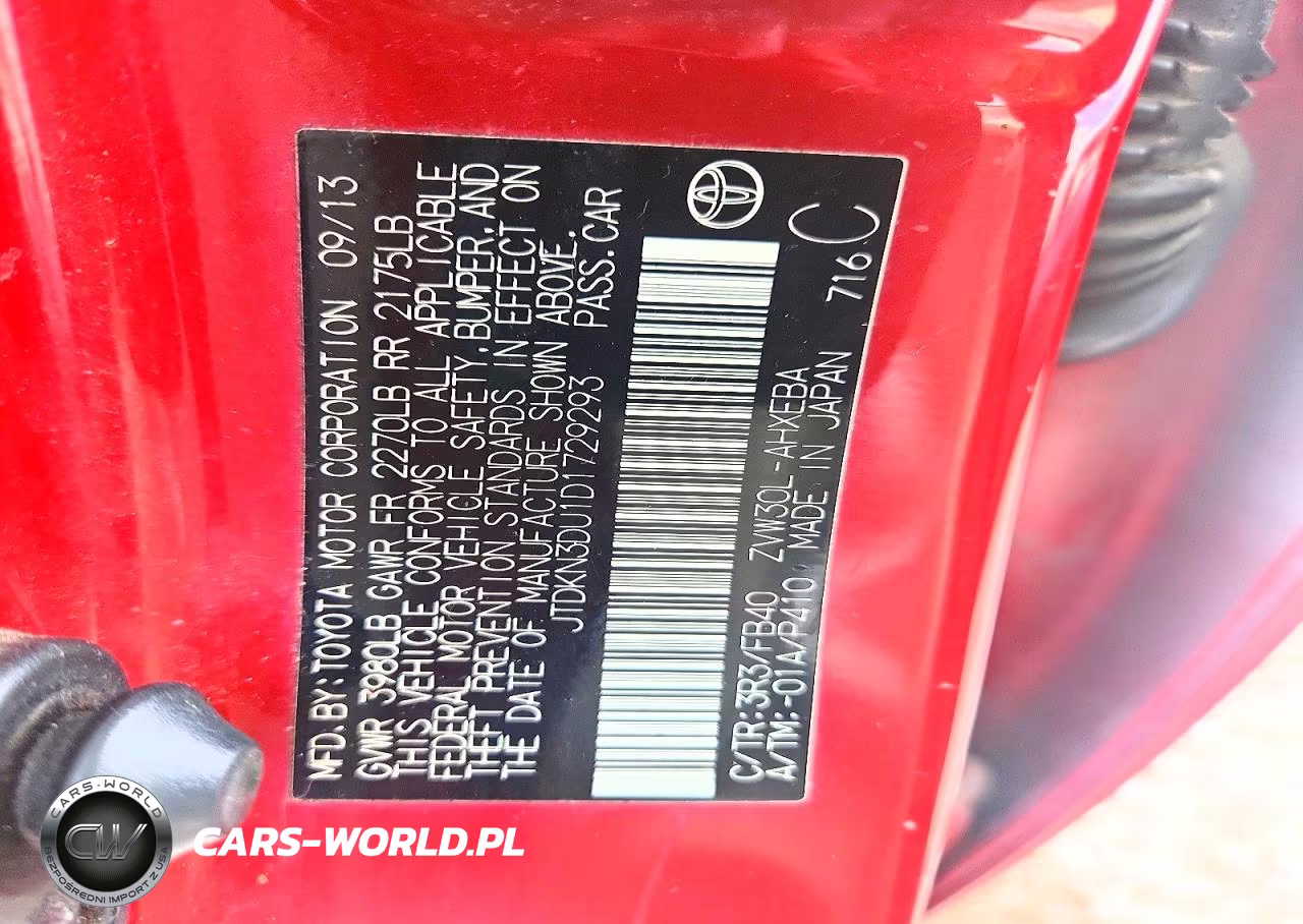 2013 Toyota Prius Two VIN:JTDKN3DU1D1729293 - 12