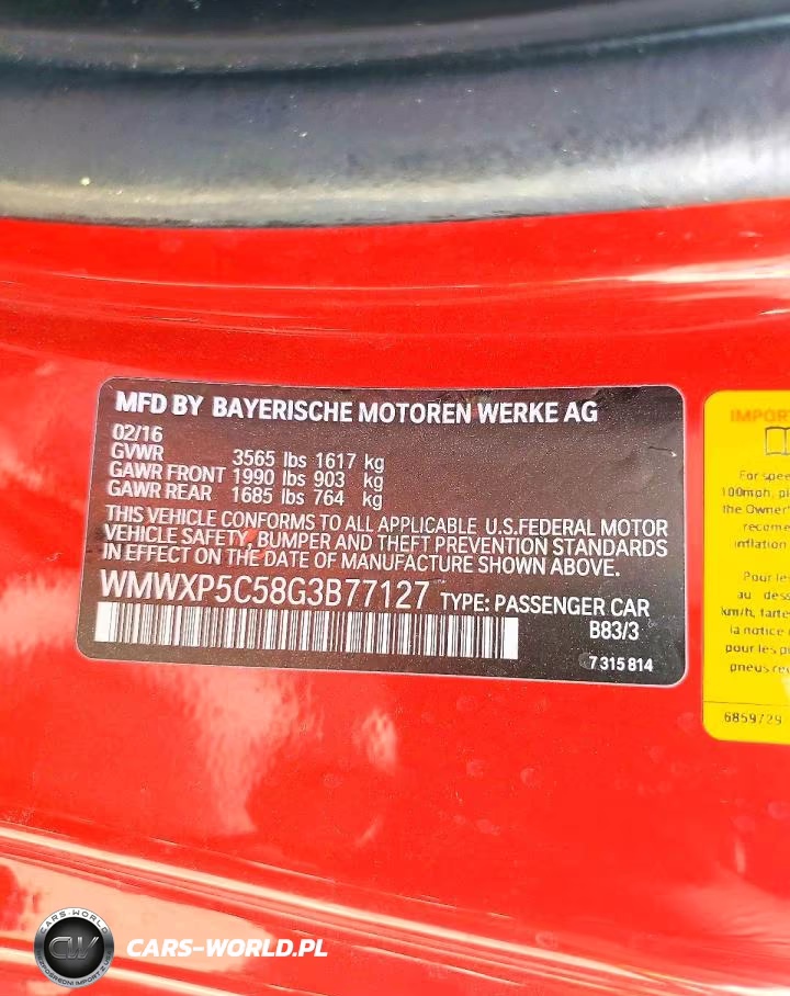 2016 Mini Cooper VIN:WMWXP5C58G3B77127 - 12