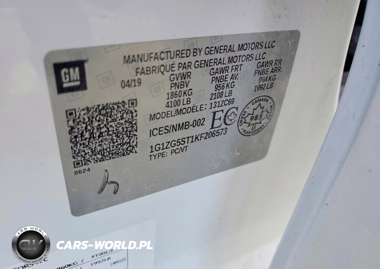 2019 Chevrolet Malibu Rs VIN:1G1ZG5ST1KF206573 - 12