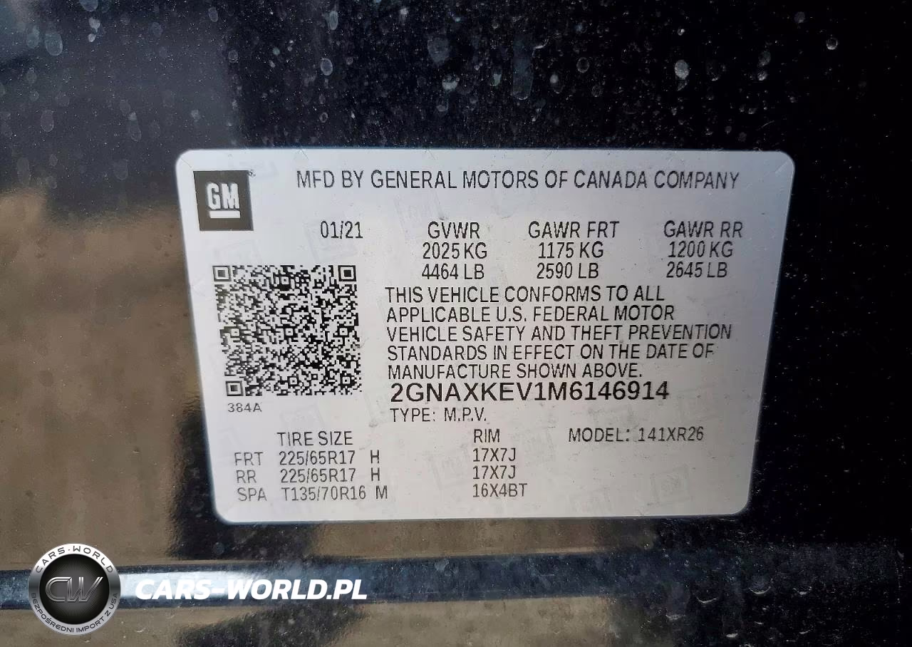 2021 Chevrolet Equinox Lt VIN:2GNAXKEV1M6146914 - 13