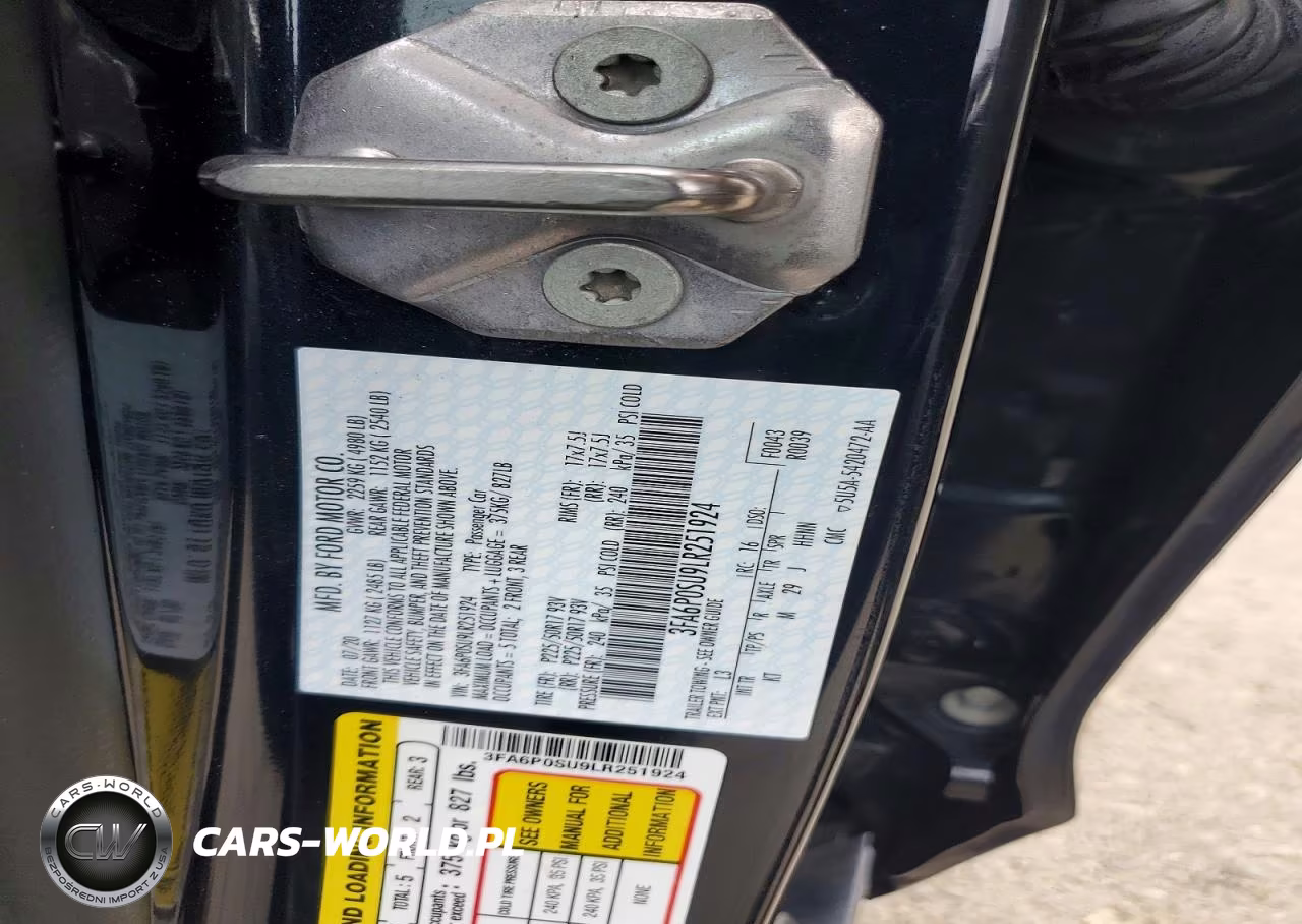 2020 Ford Fusion Titanium VIN:3FA6P0SU9LR251924 - 13