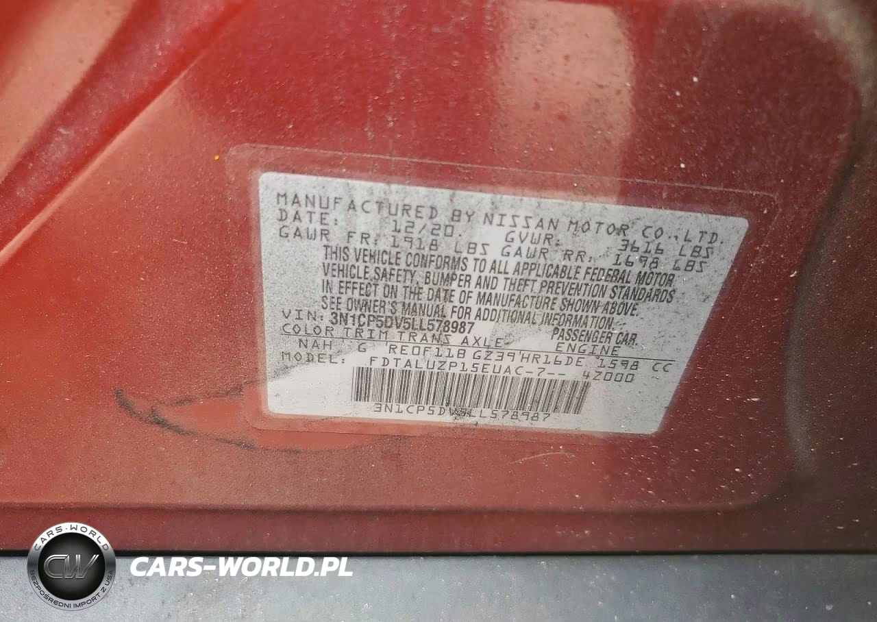 2020 Nissan Kicks Sr VIN:3N1CP5DV5LL578987 - 13