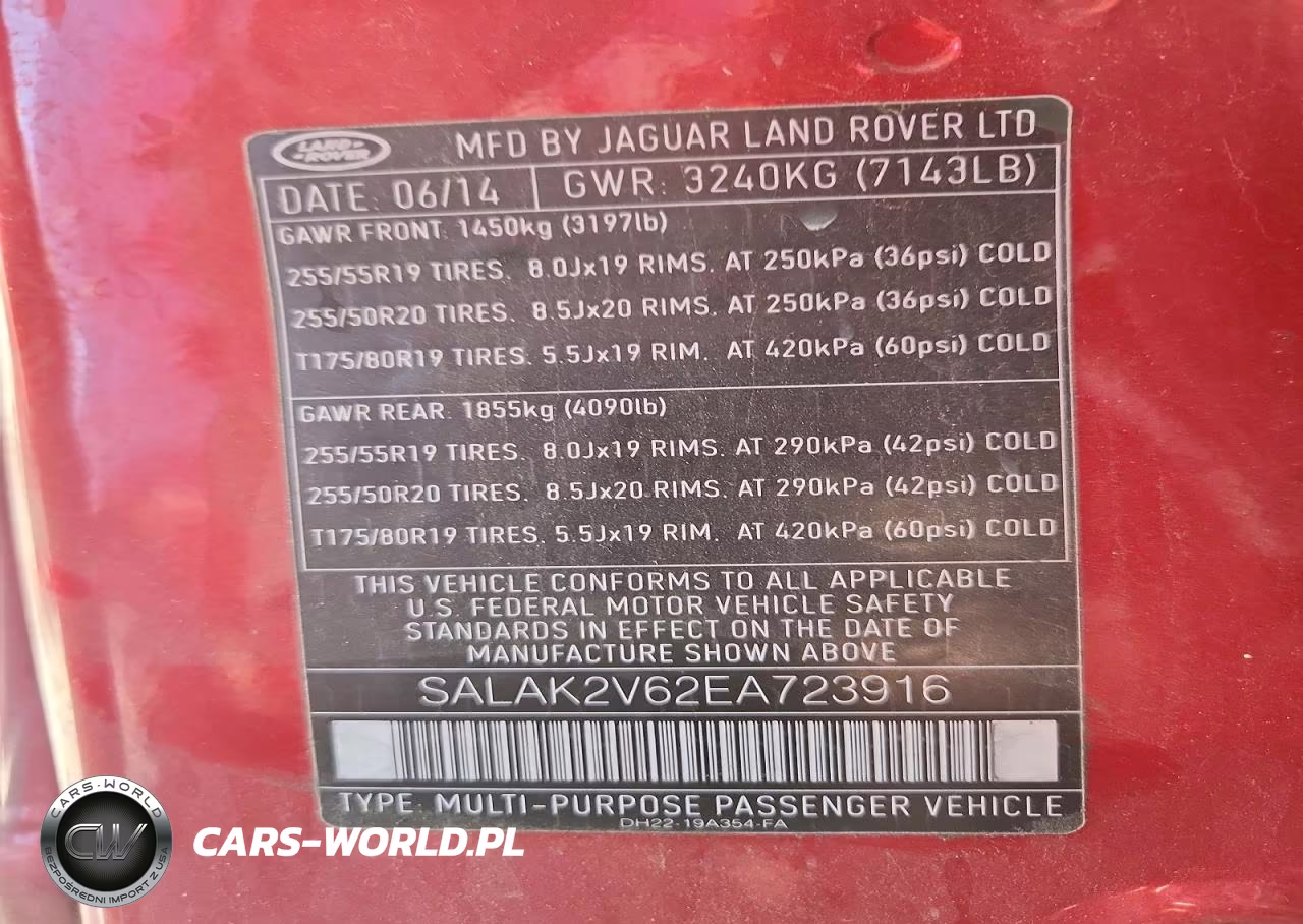 2014 Land Rover Lr4 Hse Luxury VIN:SALAK2V62EA723916 - 12