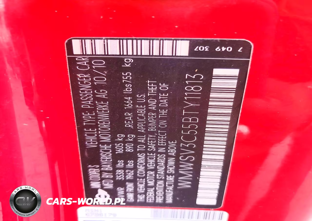 2011 Mini Cooper S VIN:WMWSV3C55BTY11813 - 12