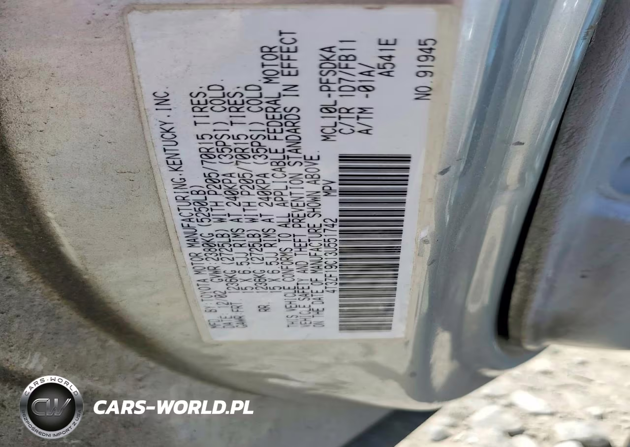 2003 Toyota Sienna Ce VIN:4T3ZF19C13U551742 - 13