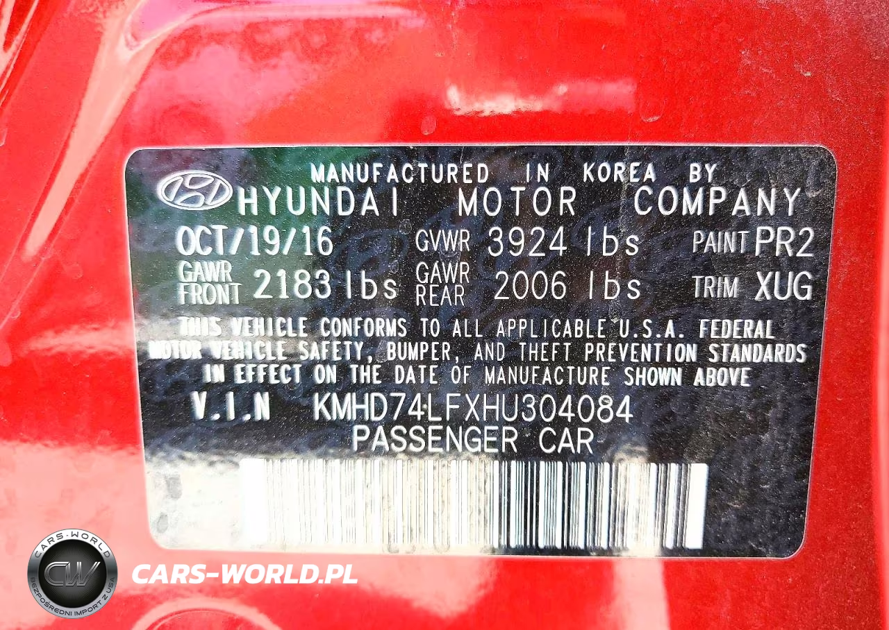 2017 Hyundai Elantra Se VIN:KMHD74LFXHU304084 - 12