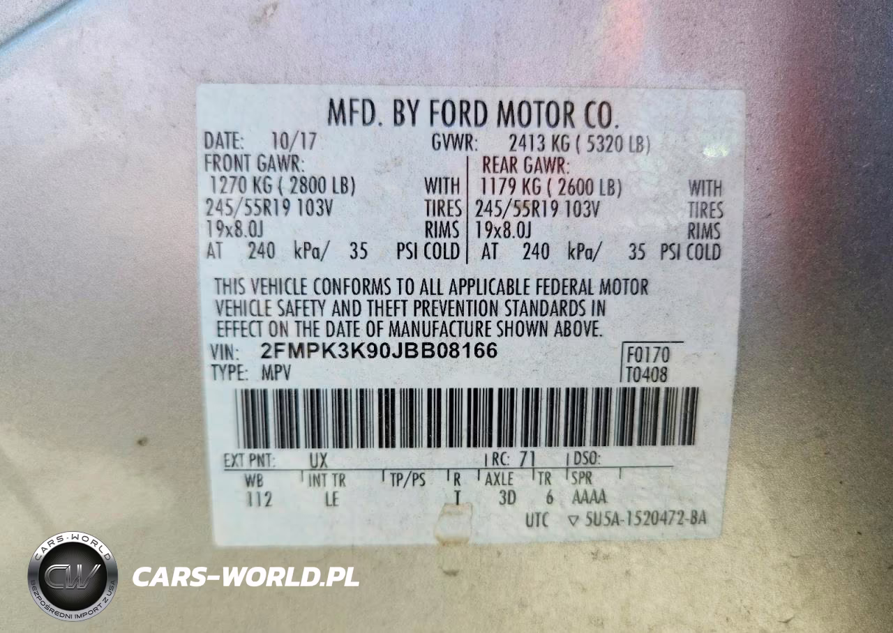 2018 Ford Edge Titanium VIN:2FMPK3K90JBB08166 - 13