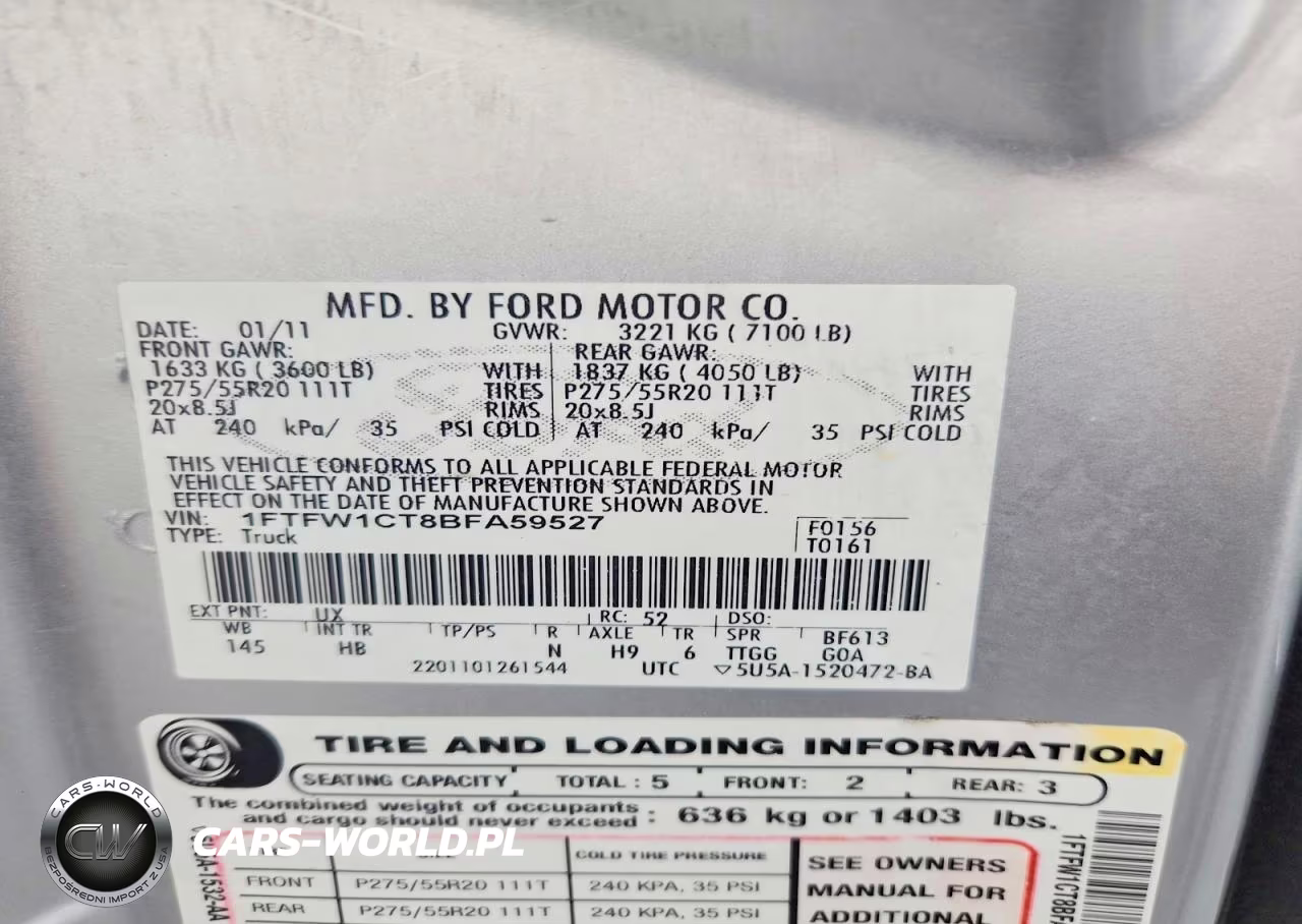 2011 Ford F150 Supercrew VIN:1FTFW1CT8BFA59527 - 13