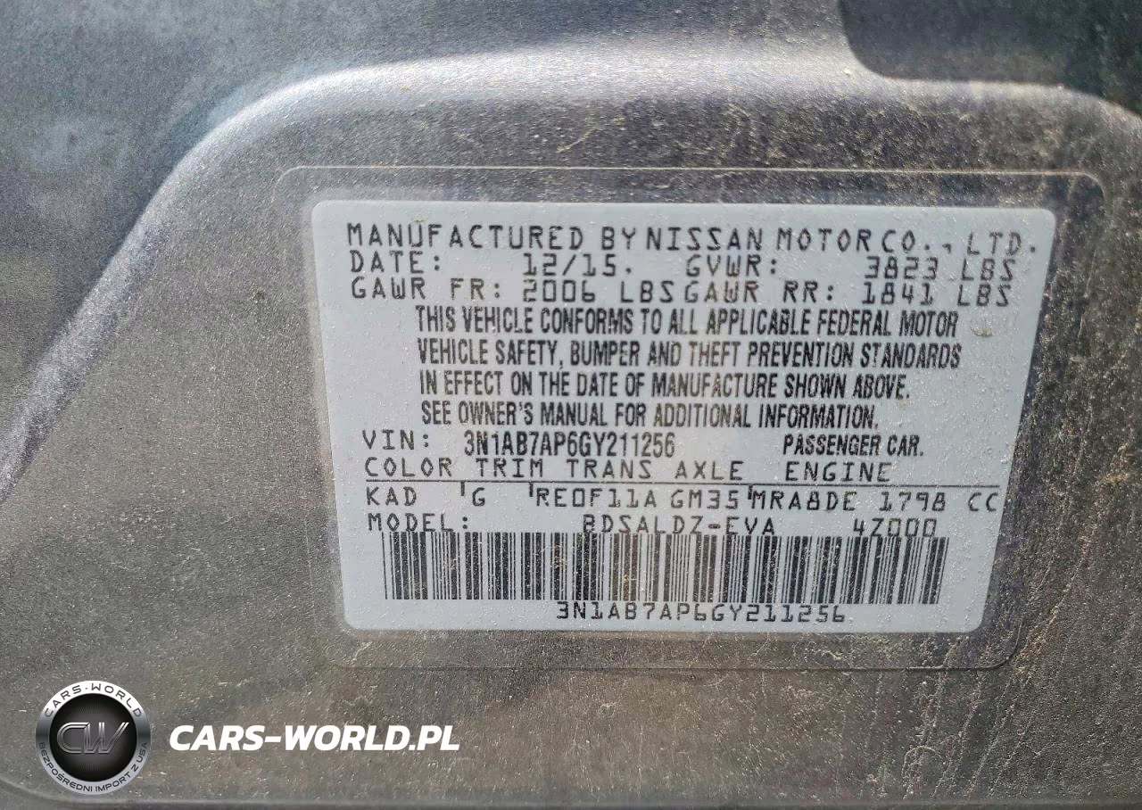 2016 Nissan Sentra Sv VIN:3N1AB7AP6GY211256 - 12