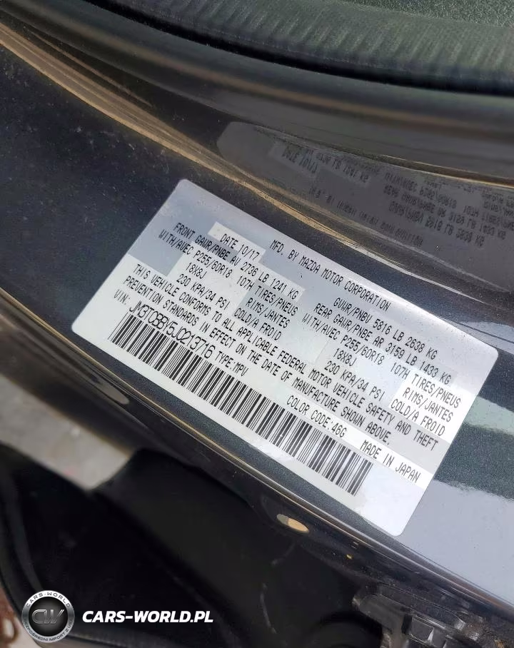 2018 Mazda Cx-9 Sport VIN:JM3TCBBY5J0213716 - 13