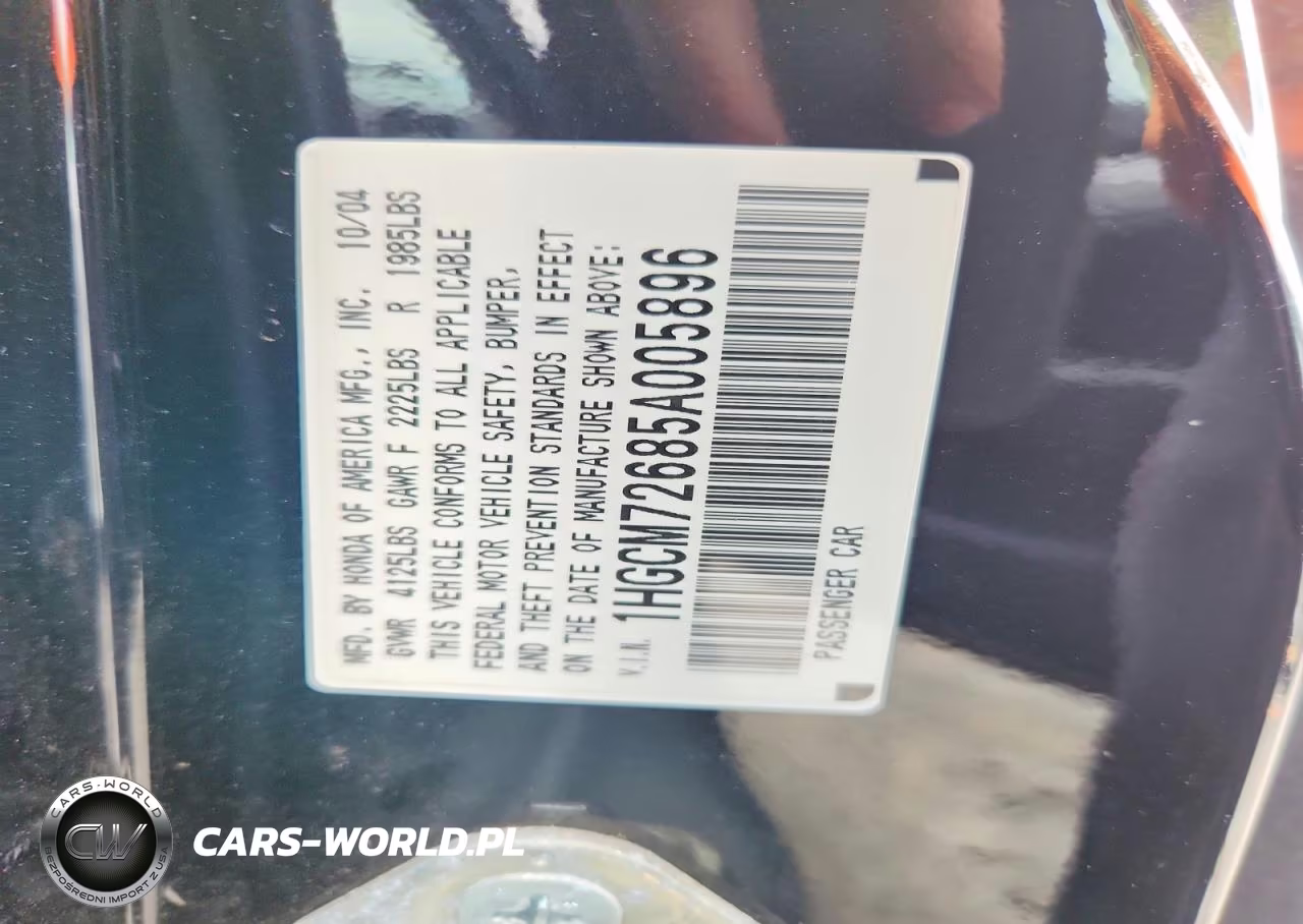 2005 Honda Accord Ex VIN:1HGCM72685A005896 - 12