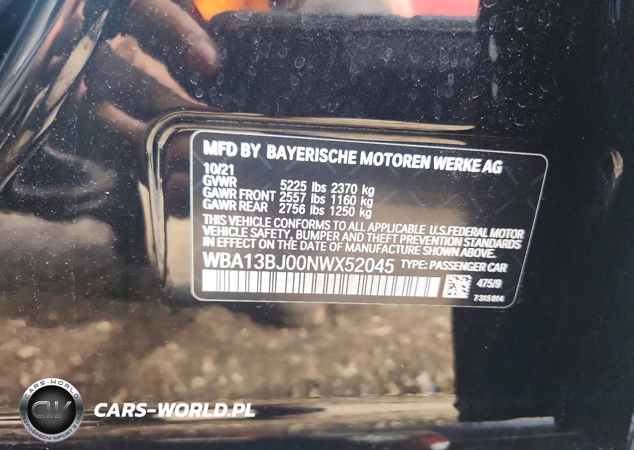2022 BMW 530 Xi VIN:WBA13BJ00NWX52045 - 12