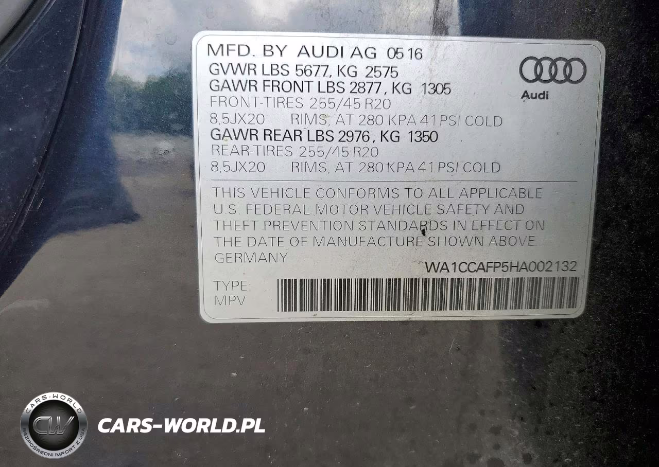 2017 Audi Sq5 Premium Plus VIN:WA1CCAFP5HA002132 - 13