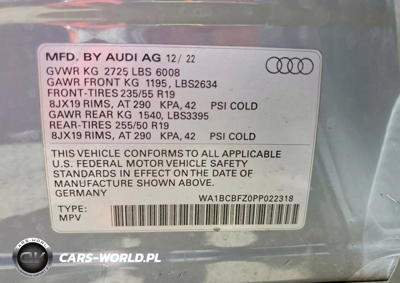 2023 Audi Q4 E-Tron Premium Plus VIN:WA1BCBFZ0PP022318 - 12