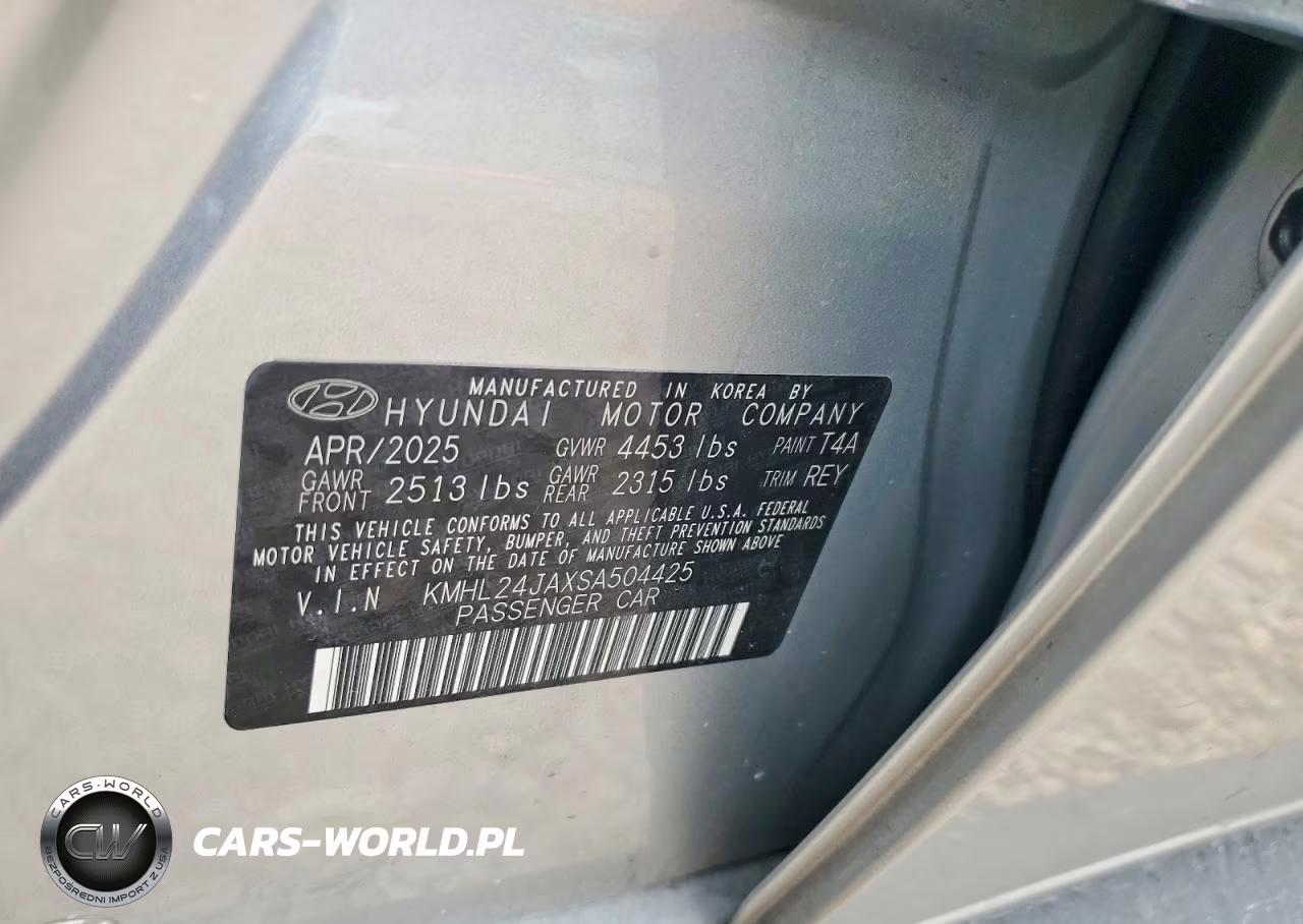 2025 Hyundai Sonata Se VIN:KMHL24JAXSA504425 - 12