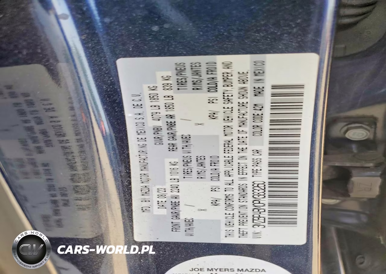 2023 Mazda 3 Select VIN:3MZBPABM0PM383260 - 12