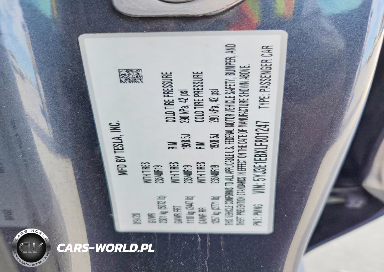 2020 Tesla Mdl 3 VIN:5YJ3E1EBXLF801247 - 13