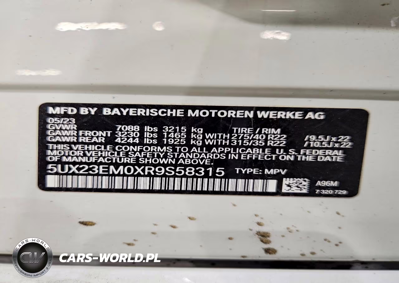 2024 BMW X7 xDrive40I VIN:5UX23EM0XR9S58315 - 13