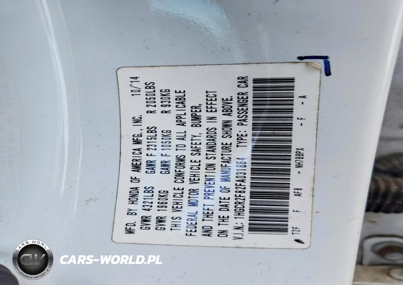 2015 Honda Accord Exl VIN:1HGCR2F82FA031864 - 12