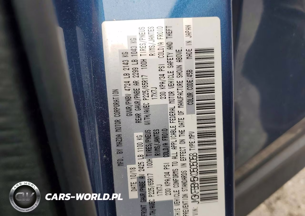 2019 Mazda Cx-5 Sport VIN:JM3KFBBM5K0505058 - 13