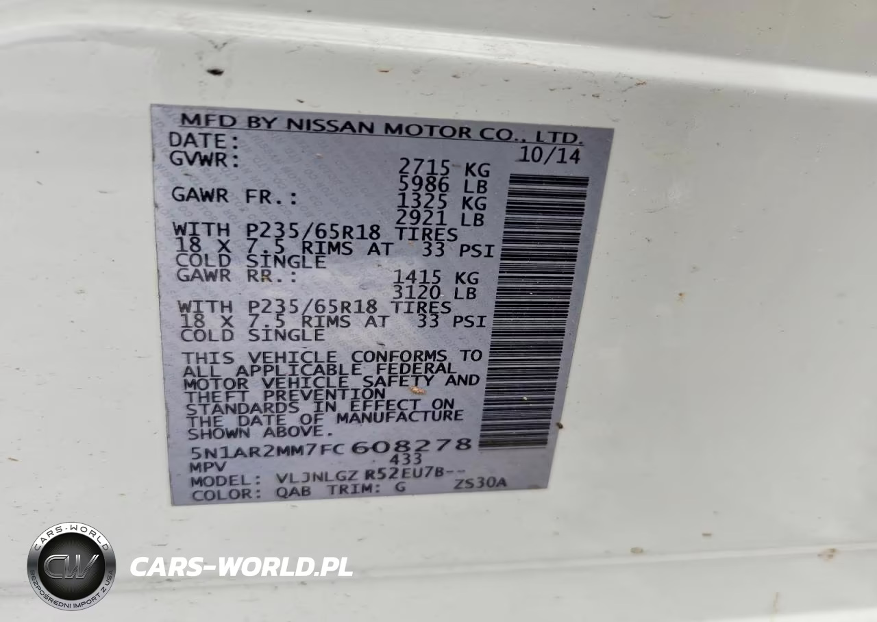 2015 Nissan Pathfinder Sl VIN:5N1AR2MM7FC608278 - 13