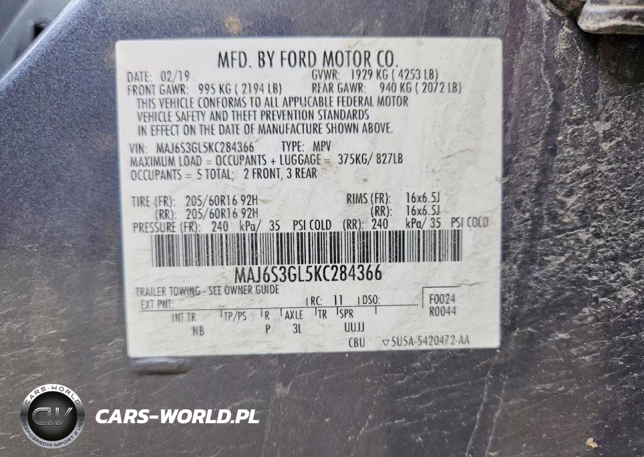 2019 Ford Ecosport Se VIN:MAJ6S3GL5KC284366 - 13