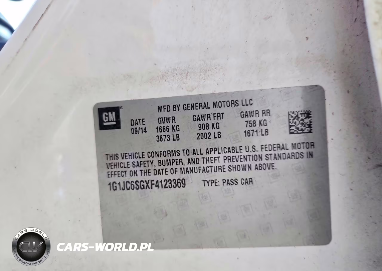 2015 Chevrolet Sonic Lt VIN:1G1JC6SGXF4123369 - 12