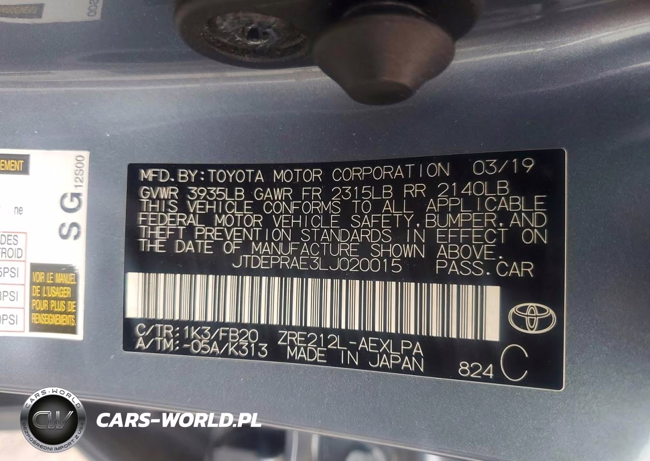 2020 Toyota Corolla Le VIN:JTDEPRAE3LJ020015 - 12